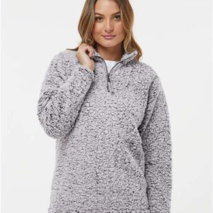 J. America - Women’s Epic Sherpa Quarter-Zip Pullover - 8451