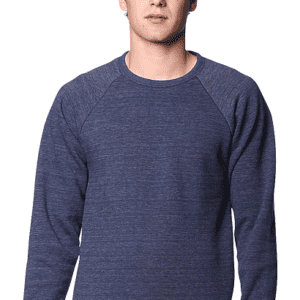 Royal Apparel 25059 UNISEX TRIBLEND FLEECE RAGLAN CREW SWEATSHIRT