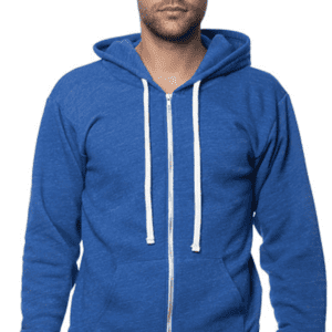 Royal Apparel 25050 UNISEX TRIBLEND FLEECE ZIP HOODIE