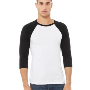 BELLA + CANVAS - Unisex Three-Quarter Sleeve Baseball Tee - 3200