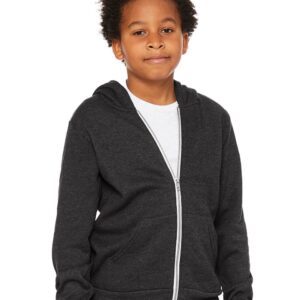 BELLA + CANVAS - Youth Sponge Fleece Full-Zip Hoodie