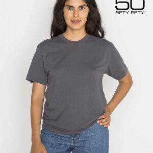 "Los Angeles Apparel FF01 S/S Cotton-Poly Crew 3.8 Oz"