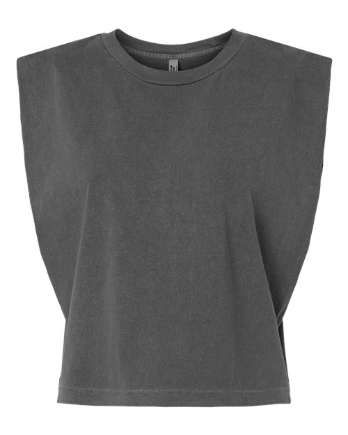 American Apparel - Women's Heavyweight Cotton Garment-Dyed Muscle Tee - 307GD - Faded Black